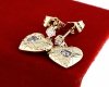 gold plated earrings with exclusive cubic zirconia