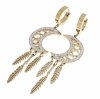 gold earrings made of stainless steel