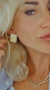 gold earrings made of stainless steel