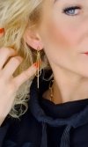 gold earrings made of stainless steel