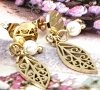 gold earrings made of stainless steel