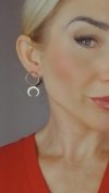 gold earrings made of stainless steel