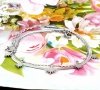 BRACELET, SILVER CELEBRITY STAINLESS STEEL
