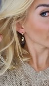 gold earrings made of stainless steel