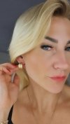 gold earrings made of stainless steel