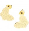 gold earrings made of stainless steel