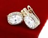 gold plated earrings with exclusive cubic zirconia