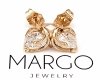 gold plated earrings with exclusive cubic zirconia