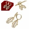 gold plated earrings with exclusive cubic zirconia