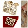 gold earrings made of stainless steel