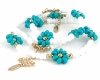 Jewelry set for a girl set necklace bracelet surgical steel crystals pearl