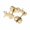 gold earrings made of stainless steel
