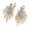 exclusive swarovski gold-plated earrings