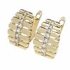 gold plated earrings with exclusive cubic zirconia