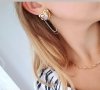 gold earrings made of stainless steel