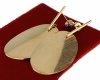 gold earrings made of stainless steel