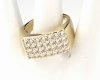 gold ring 18,60mm. gold-plated engagement xuping
