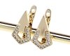 gold plated earrings with exclusive cubic zirconia