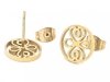 gold earrings made of stainless steel