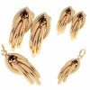 18k gold plated set pendant earrings xuping