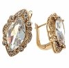 exclusive swarovski gold-plated earrings