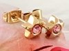 gold earrings made of stainless steel