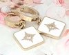 gold earrings made of stainless steel