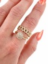 gold ring 18,60mm. gold-plated engagement xuping