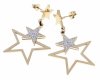 gold earrings made of stainless steel