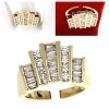 gold ring 17,00mm. gold-plated engagement xuping