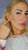 gold plated earrings with exclusive cubic zirconia