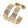 gold earrings made of stainless steel