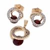 18k gold plated set pendant earrings xuping