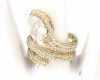 gold ring 17,00mm. gold-plated engagement xuping