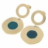 gold earrings made of stainless steel