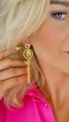gold earrings made of stainless steel
