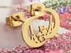 gold earrings made of stainless steel