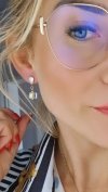 gold earrings made of stainless steel