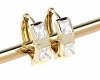 gold plated earrings with exclusive cubic zirconia