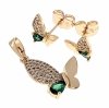 18k gold plated set pendant earrings xuping