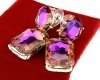 gold plated earrings with exclusive cubic zirconia
