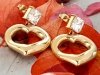 gold earrings made of stainless steel
