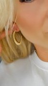 gold earrings made of stainless steel