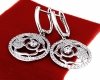 gold plated earrings with exclusive cubic zirconia
