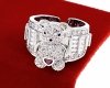 gold ring 17,00mm. gold-plated engagement xuping