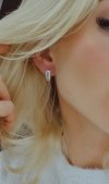 gold plated earrings with exclusive cubic zirconia