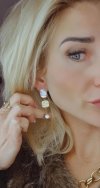 gold earrings made of stainless steel