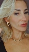gold plated earrings with exclusive cubic zirconia
