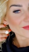 gold earrings made of stainless steel