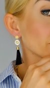 gold earrings made of stainless steel